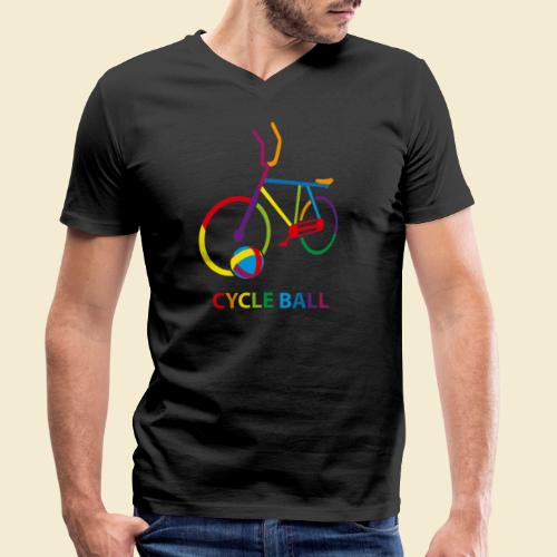 Radball | Cycle Ball Rainbow - Stanley/Stella Männer Bio-T-Shirt mit V-Ausschnitt