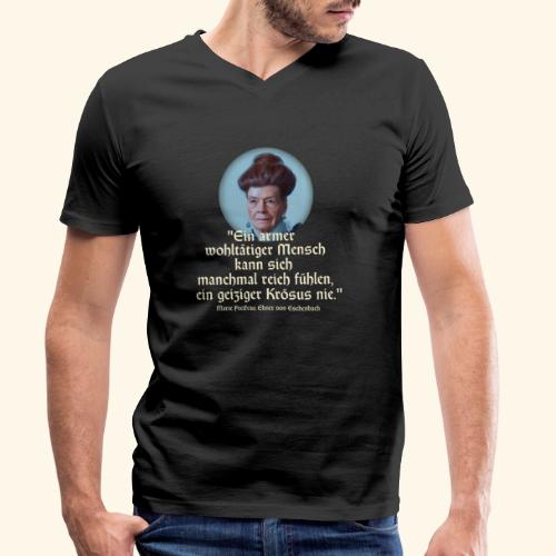 Sprüche T-Shirt Design Zitat über Geiz - Stanley/Stella Männer Bio-T-Shirt mit V-Ausschnitt