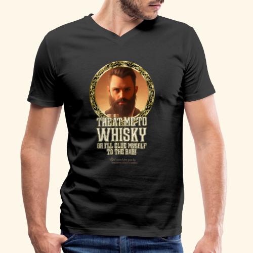 Whisky Spruch Gib mir Whisky aus - Stanley/Stella Männer Bio-T-Shirt mit V-Ausschnitt