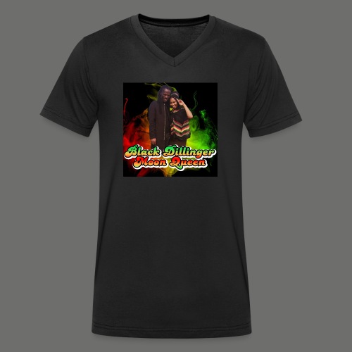 BLACK DILLINGER x MOON QUEEN - Stanley/Stella Männer Bio-T-Shirt mit V-Ausschnitt