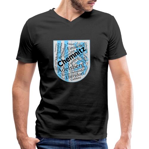 Chemnitz Ortsteile - Männer Bio-T-Shirt mit V-Ausschnitt von Stanley & Stella