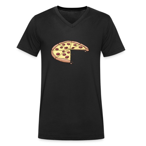 Pizza for parent-baby partner look with 2 children - Stanley/Stella Men's Organic V-Neck T-Shirt 