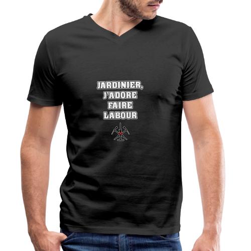 JARDINIER, J'ADORE FAIRE LABOUR - JEUX DE MOTS - T-shirt bio col V Stanley/Stella Homme