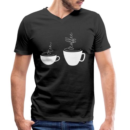 0255 kaffe eller te | Bedste venner - Stanley/Stella økologisk herre-T-shirt med V-udskæring