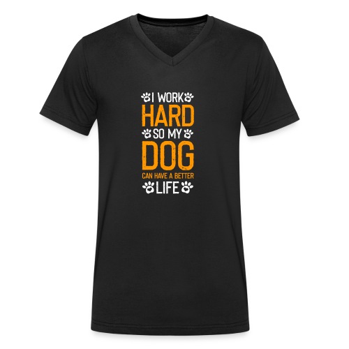 I Work Hard - Stanley/Stella Männer Bio-T-Shirt mit V-Ausschnitt