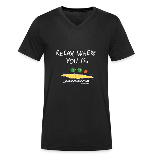 RELAX WHERE YOU IS - Jamaica No Problem - Stanley/Stella Männer Bio-T-Shirt mit V-Ausschnitt