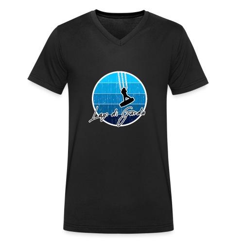 Kitesurfer, Kiten, Kitesurfing am Gardasee/Italien - Stanley/Stella Männer Bio-T-Shirt mit V-Ausschnitt