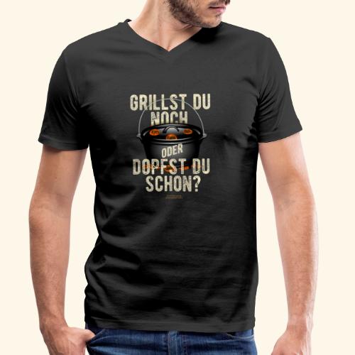 Grillst du oder dopfst du? - Stanley/Stella Männer Bio-T-Shirt mit V-Ausschnitt
