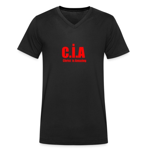 C.i.A Christ is Amazing - Mannen bio T-shirt met V-hals van Stanley & Stella