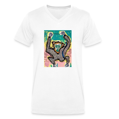the monkey - T-shirt ecologica da uomo con scollo a V di Stanley & Stella