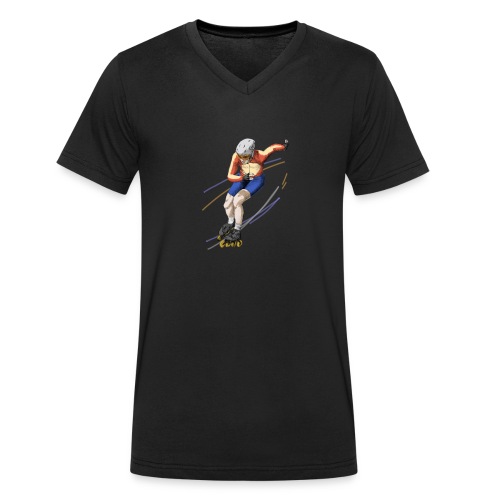 speedskating - Stanley/Stella Männer Bio-T-Shirt mit V-Ausschnitt