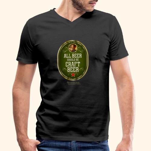 Craft Beer T-Shirt Design mit witzigem Spruch - Stanley/Stella Männer Bio-T-Shirt mit V-Ausschnitt