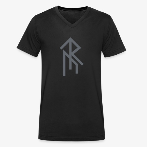 Rune (Grau) - Stanley/Stella Männer Bio-T-Shirt mit V-Ausschnitt