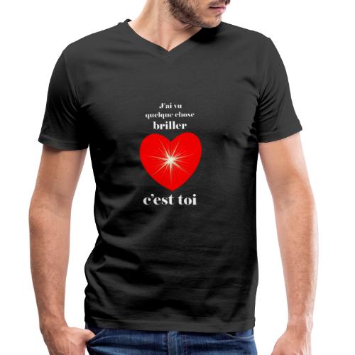 Coeur brillant ...amoureux ou inspiré FS - T-shirt bio col V Stanley & Stella Homme