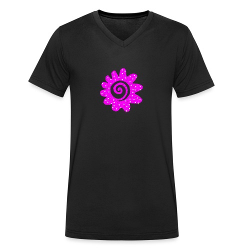 Purple flower - Stanley/Stella Men's Organic V-Neck T-Shirt 