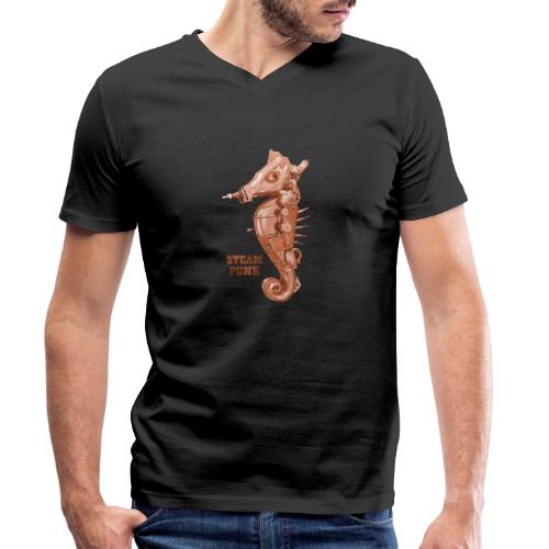 Steampunk Seepferdchen Retro Futurismus - Männer Bio-T-Shirt mit V-Ausschnitt von Stanley & Stella