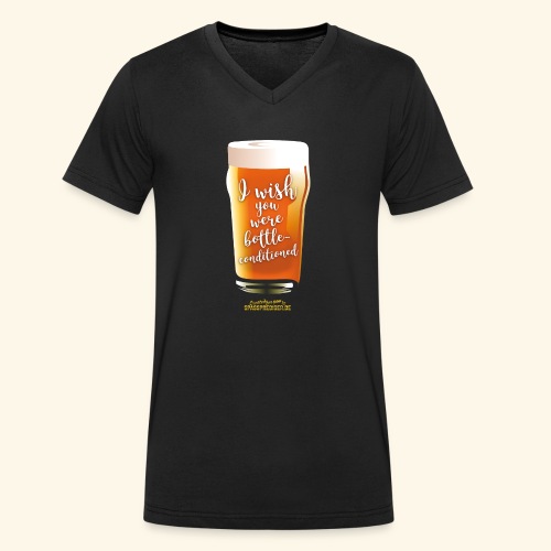 Craft Beer Shirt Design bottle-conditioned - Männer Bio-T-Shirt mit V-Ausschnitt von Stanley & Stella