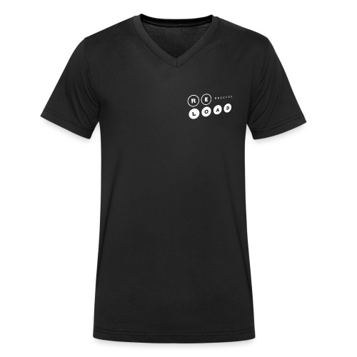 re-load-logowit - Men's Organic V-Neck T-Shirt by Stanley & Stella