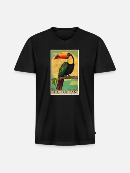 Toucans Toucan - Men's Premium Organic T-shirt with V-neck - black