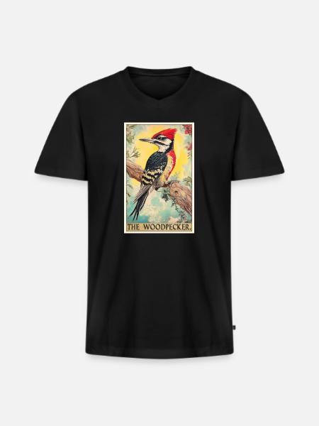Pic Pic - T-shirt encolure en V Premium bio Homme - noir