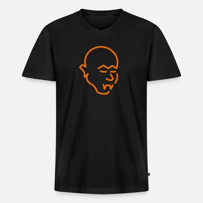 Vampir - Männer Premium Bio T-Shirt mit V-Ausschnitt - Schwarz