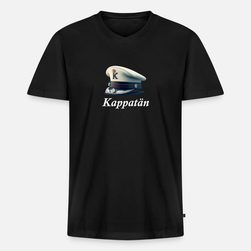 Kappatän Meme Kappa Wortwitz - Männer Premium Bio T-Shirt mit V-Ausschnitt - Schwarz