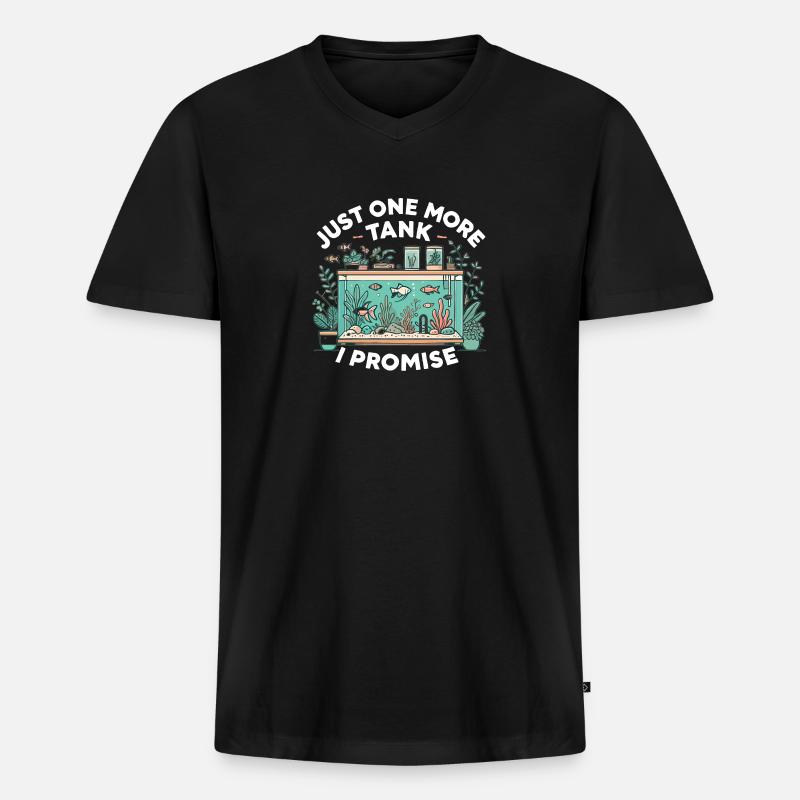 Nur noch ein Tank, versprochen - Männer Premium Bio T-Shirt mit V-Ausschnitt - Schwarz