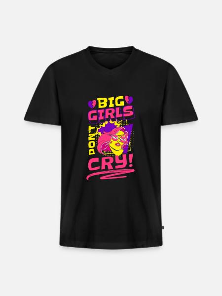 Comic Comics Sprechblase Bunt - Männer Premium Bio T-Shirt mit V-Ausschnitt - Schwarz