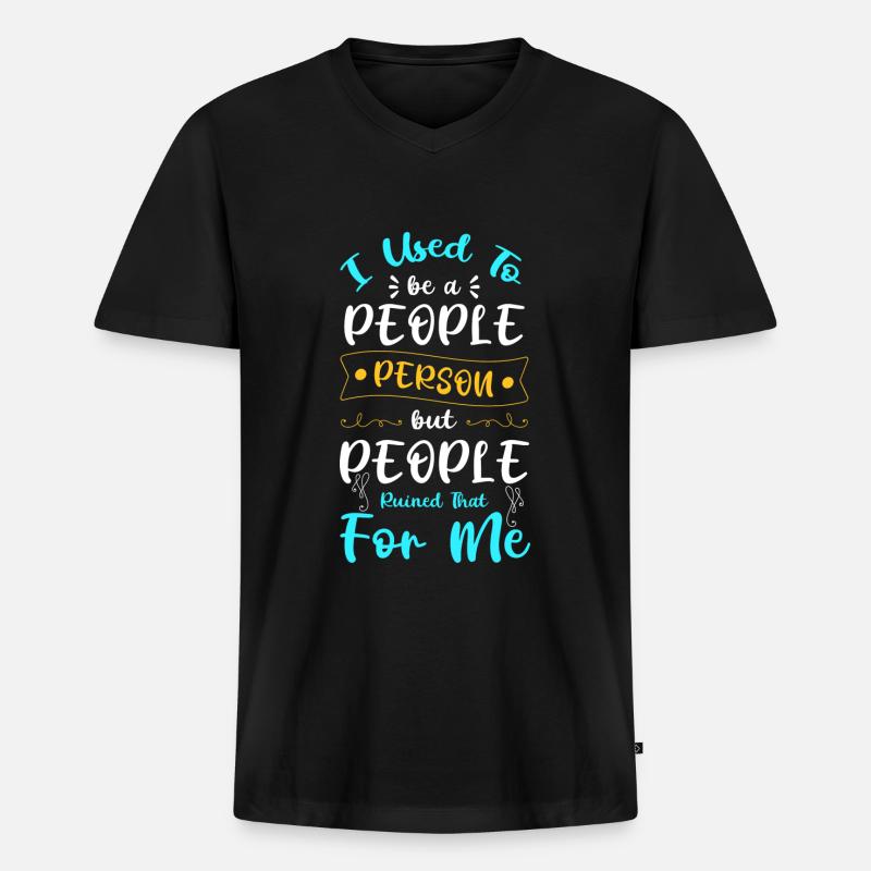 Perfekt Mensch Individuum Andersartig - Männer Premium Bio T-Shirt mit V-Ausschnitt - Schwarz