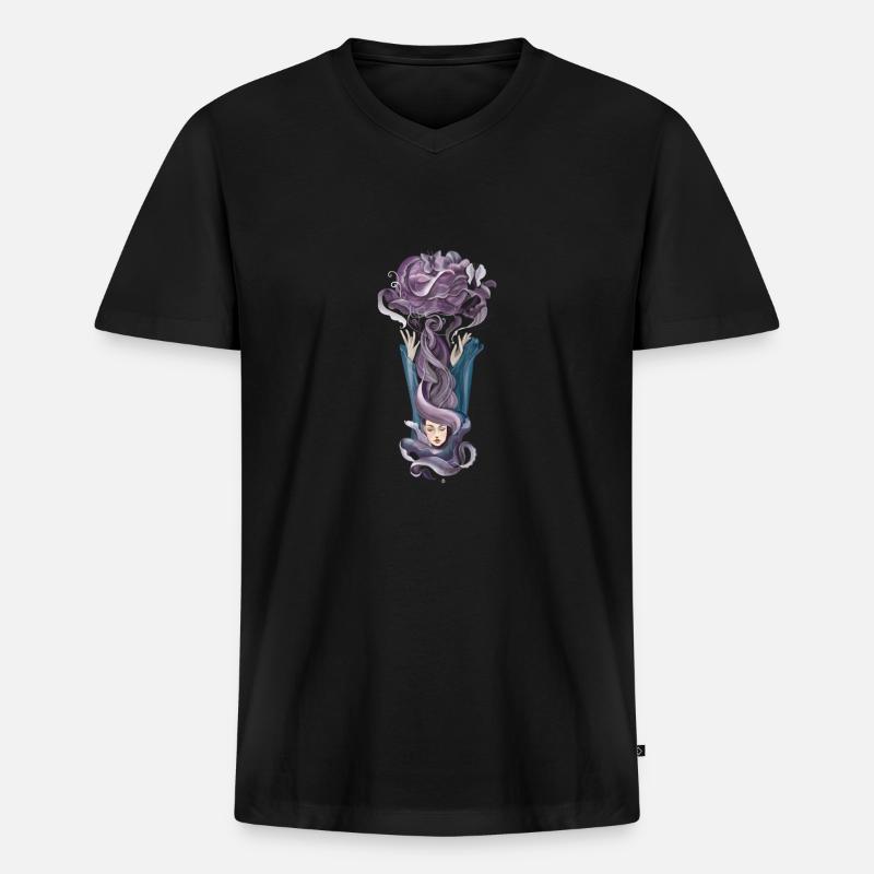 Mindpower - Männer Premium Bio T-Shirt mit V-Ausschnitt - Schwarz