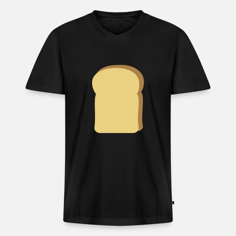 Toast - Männer Premium Bio T-Shirt mit V-Ausschnitt - Schwarz