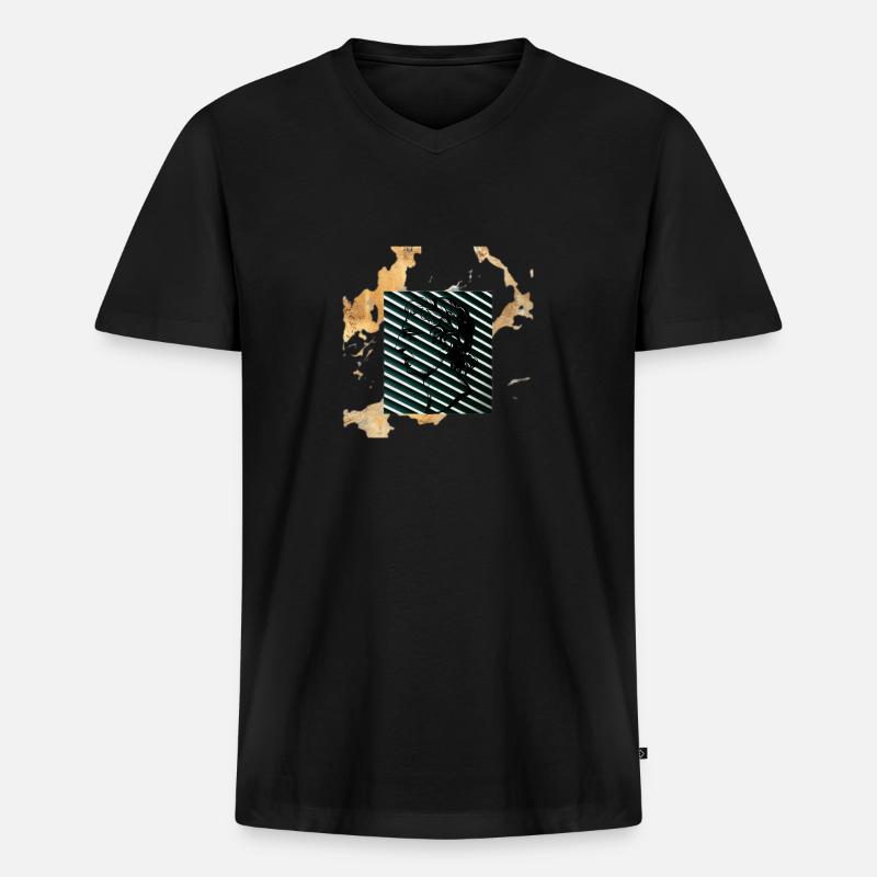 Griechisches Design - Männer Premium Bio T-Shirt mit V-Ausschnitt - Schwarz