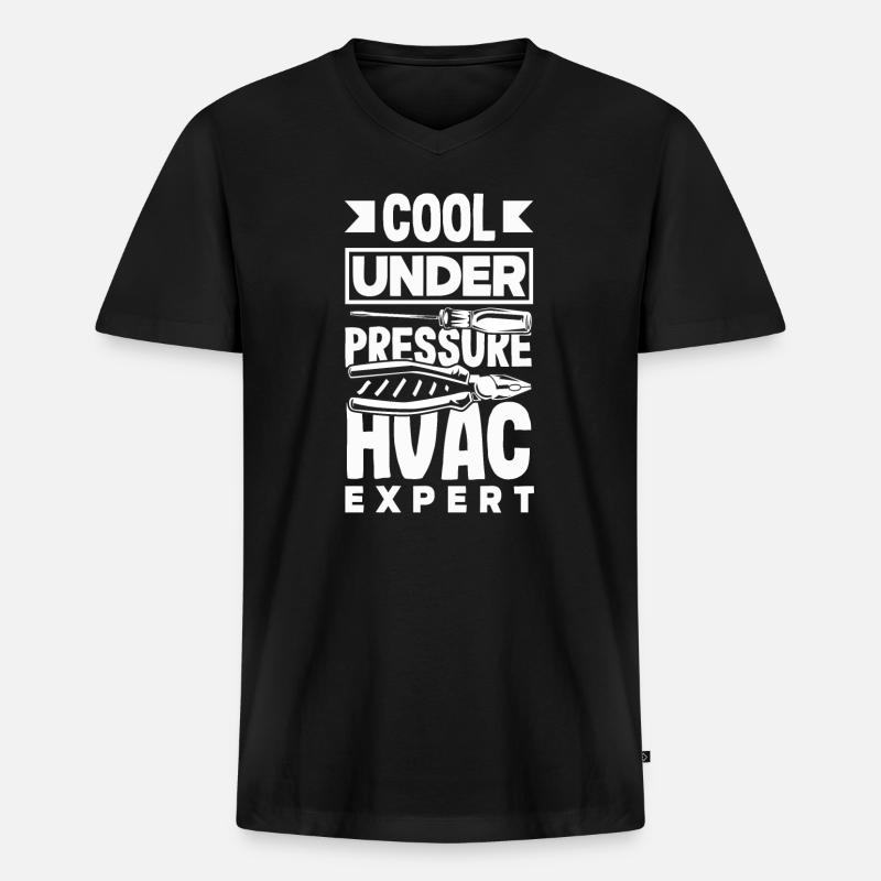 HVAC Expert Technician - Männer Premium Bio T-Shirt mit V-Ausschnitt - Schwarz