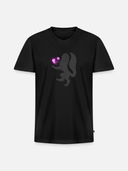 Heraldisch (schwarz/lila) - Männer Premium Bio T-Shirt mit V-Ausschnitt - Schwarz