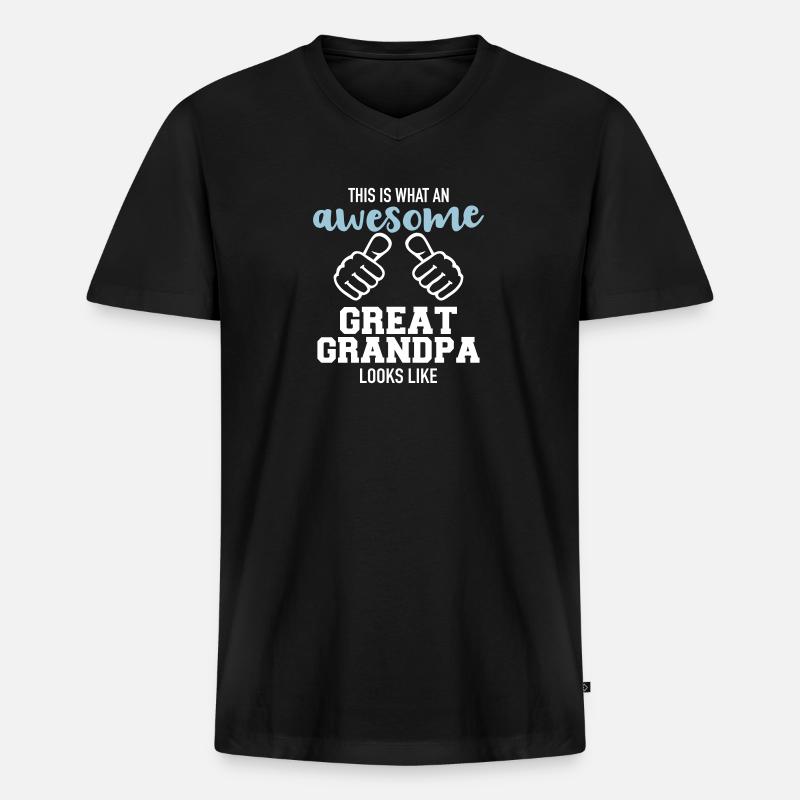 Uropa - Männer Premium Bio T-Shirt mit V-Ausschnitt - Schwarz