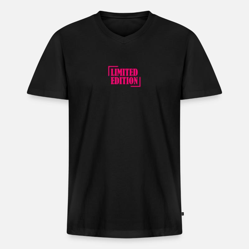 limited edition. - Männer Premium Bio T-Shirt mit V-Ausschnitt - Schwarz