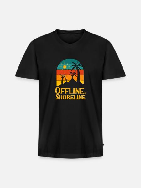 Beach Family Ocean Relative Summer - Men's Premium Organic T-shirt with V-neck - black