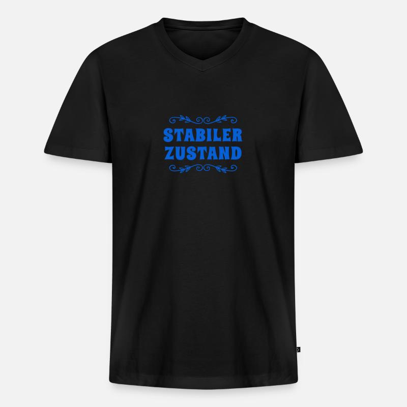 immer locker bleiben - Männer Premium Bio T-Shirt mit V-Ausschnitt - Schwarz