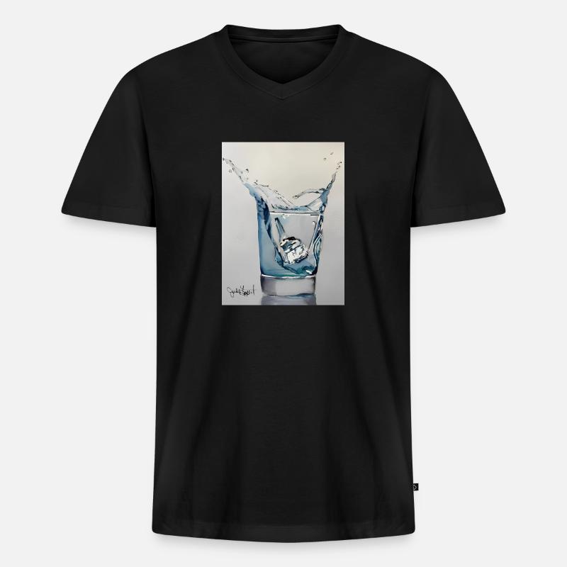 2be4415fde3ce22091b975a171ae9995 2 - Männer Premium Bio T-Shirt mit V-Ausschnitt - Schwarz