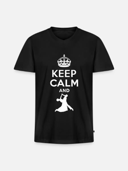 Keep calm - Waltz - Men's Premium Organic T-shirt with V-neck - black