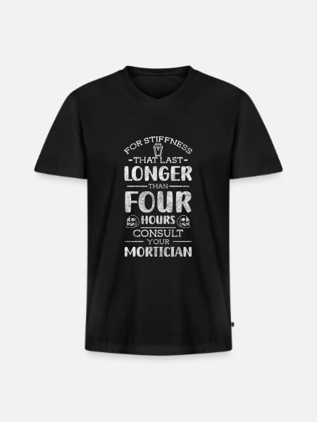 Gravedigger work mortician - Men's Premium Organic T-shirt with V-neck - black