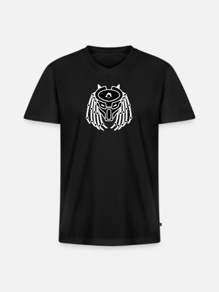 Ekudator - Men's Premium Organic T-shirt with V-neck - black