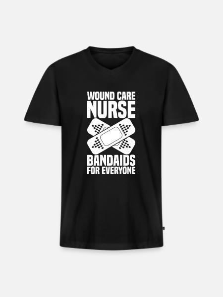 Wound Care Nurse - Men's Premium Organic T-shirt with V-neck - black