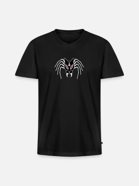 Spidekuroeil - Men's Premium Organic T-shirt with V-neck - black