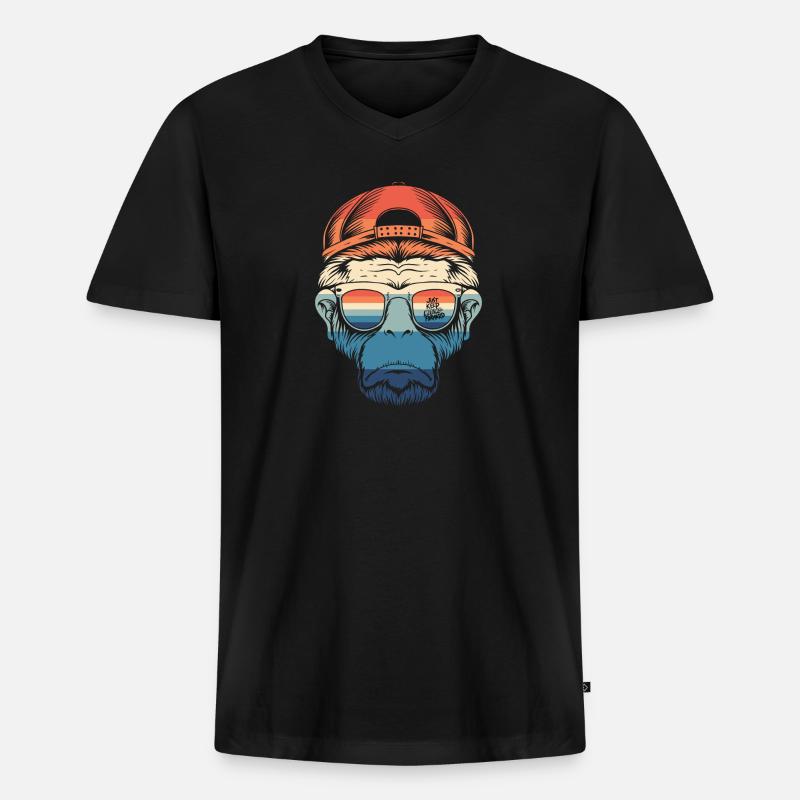 Keep moving forward - Männer Premium Bio T-Shirt mit V-Ausschnitt - Schwarz