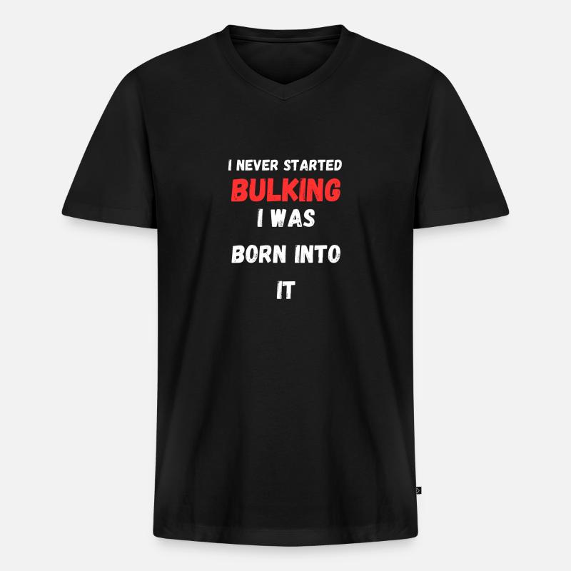 ich bin dick - Männer Premium Bio T-Shirt mit V-Ausschnitt - Schwarz