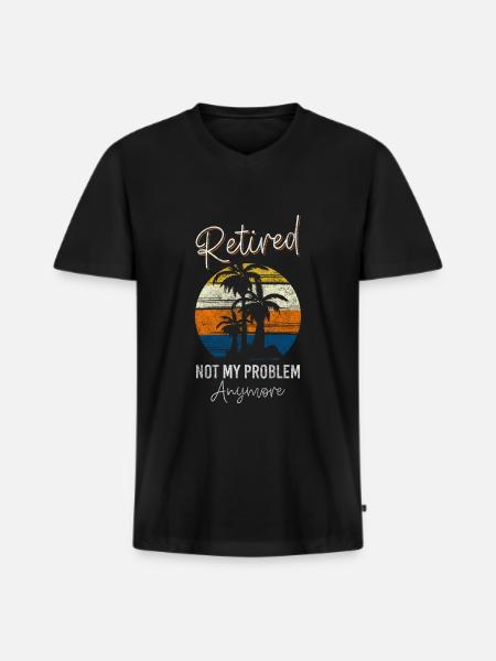 Problem? Funny Sayings Positive - Men's Premium Organic T-shirt with V-neck - black