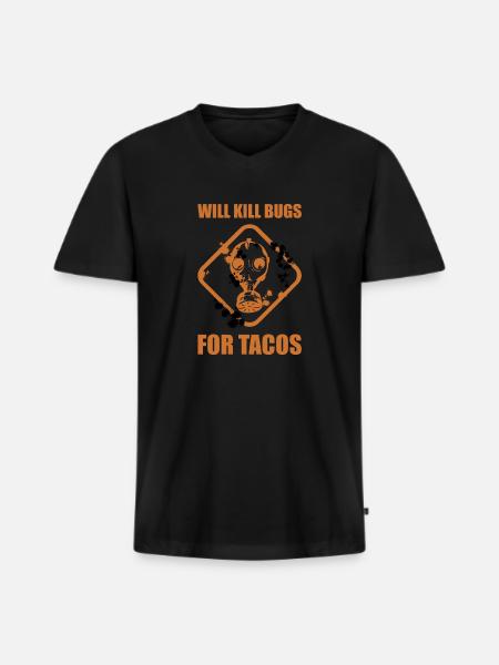 Exterminator Kammerjäger Schädlingsbekämpfung - Männer Premium Bio T-Shirt mit V-Ausschnitt - Schwarz