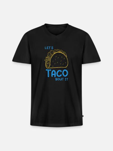 Let's Taco Bout It - Men's Premium Organic T-shirt with V-neck - black
