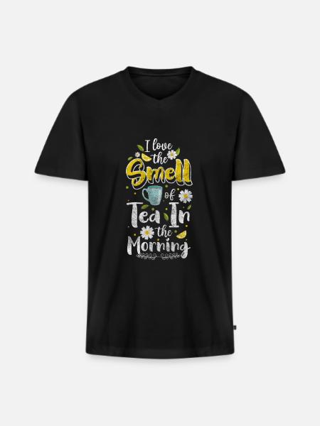 Tea Time Out Tea Time - Men's Premium Organic T-shirt with V-neck - black
